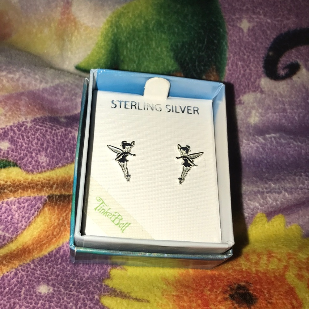 Sterling silver Tinkerbell earrings